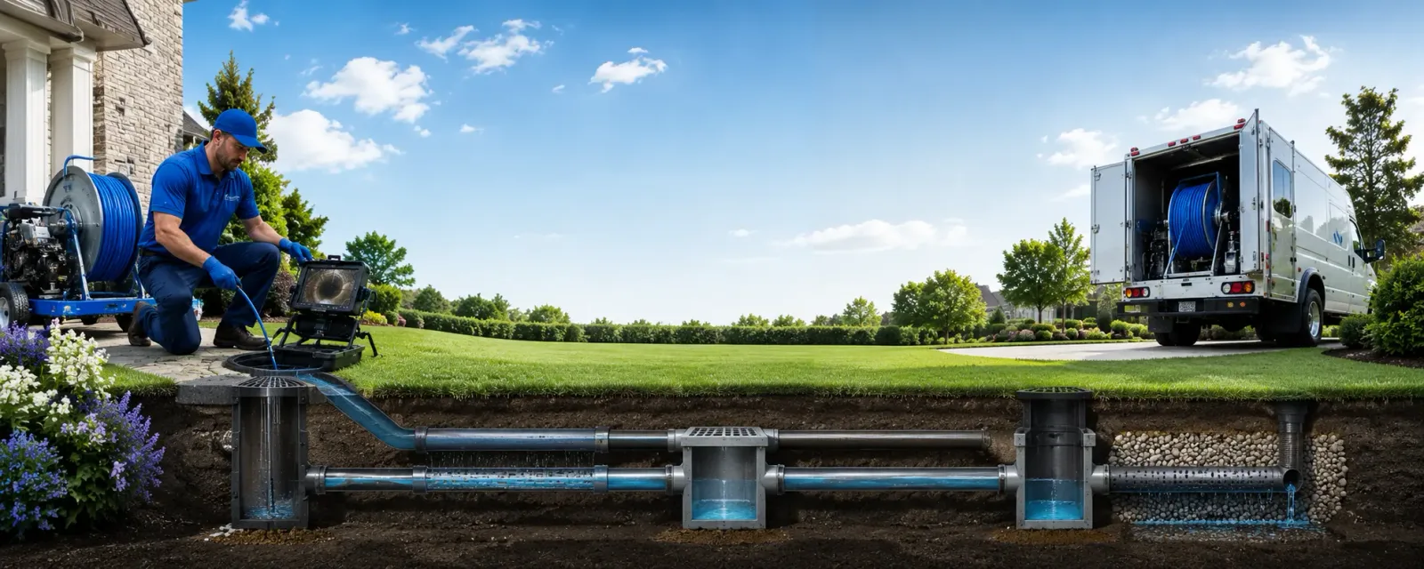 Outdoor drain cleaning information for Gardiner, ME